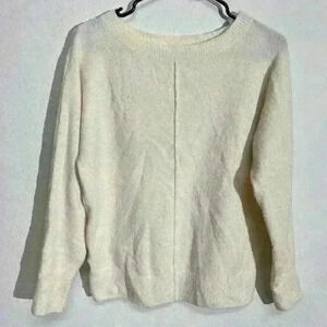 LOFT Women's Soft/Cozy Cream Sweater XS 59% Acrylic & 41% Nylon
